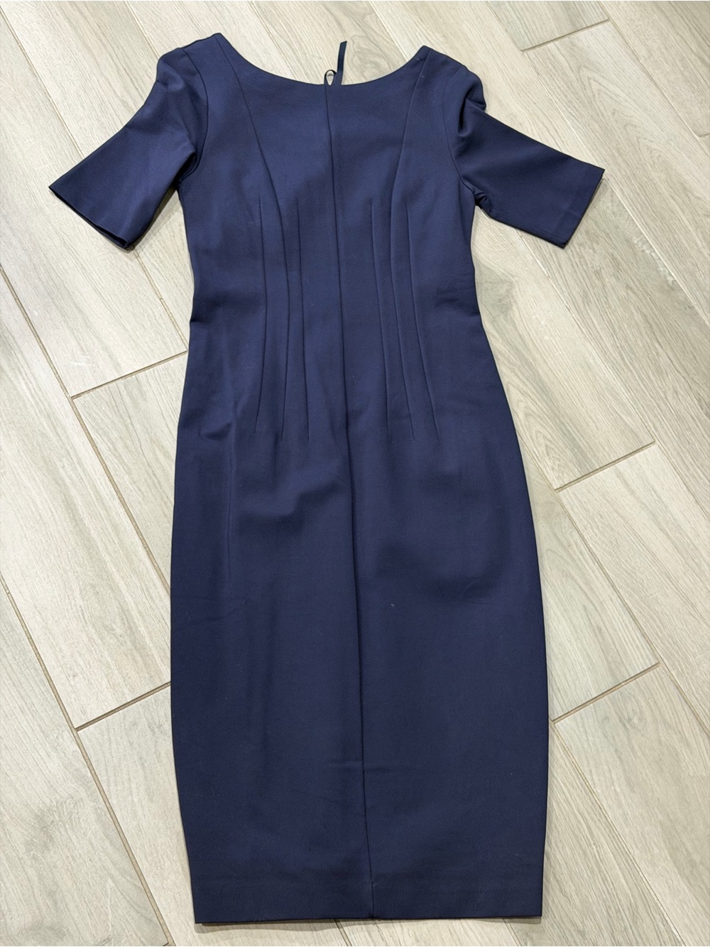 Boden Classic Navy Sheath Dress - Tailored Short Sleeve Size 8L